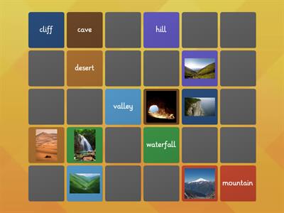 Vocabulary Unit 2 - Solutions - Landscape features