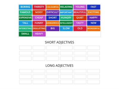 SHORT AND LONG ADJECTIVES