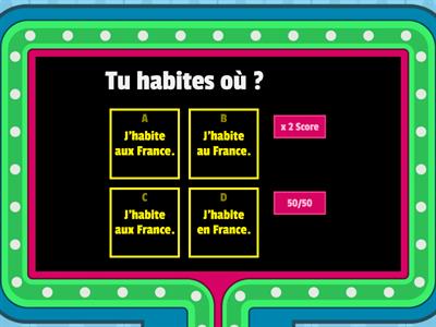 Les prépositions devant noms de pays, provinces et villes