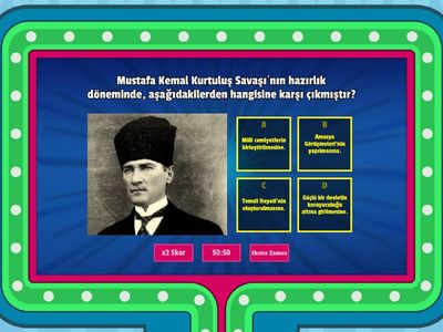 8.Sınıf İnkılap Tarihi Milli Uyanış Bağımsızlık Yolunda Atılan Adımlar Etkinliği-2