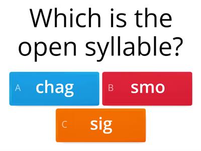 Open and closed syllables