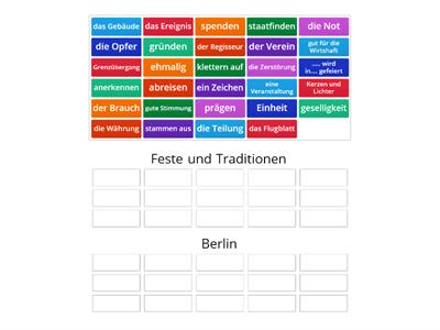 Feste und Traditionen oder Berlin