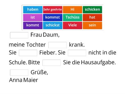 Entschuldigung für die Schule 