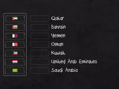 Match the flags to the Countries of the Arabian Peninsula