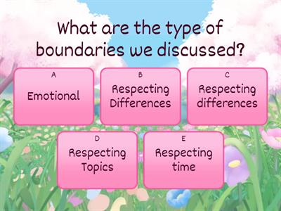  Boundaries quiz