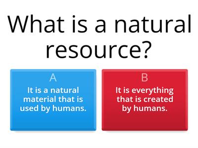 Renewable and nonrenewable resources