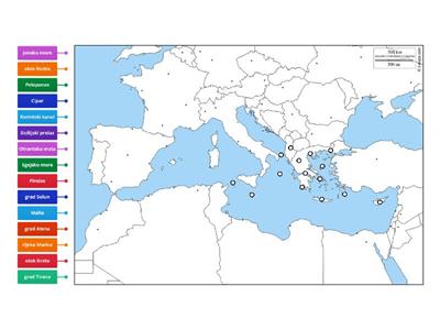 Albanija, Grčka i Malta- karta
