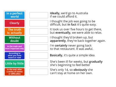 Adverbs and adverbial phrases pre intermediate - Recursos didácticos
