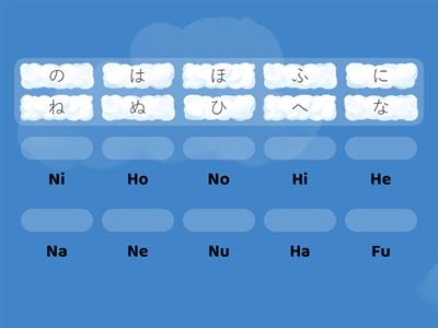 ひらがな　な｜は