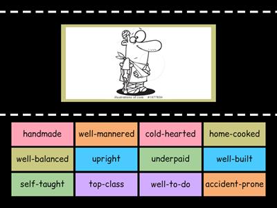 Compound words (adjectives), matching activity - Primary 4 Vocab and Usage, part 4