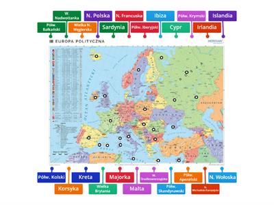 Wyspy i Półwyspy , Niziny i Wyżyny Europy