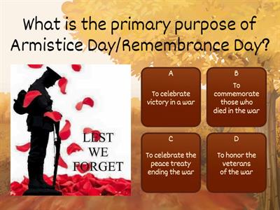 Armistice Day/Remembrance Day