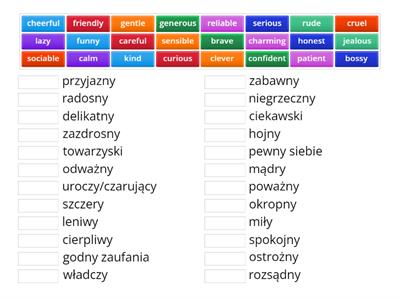 Unit 1 adjectives