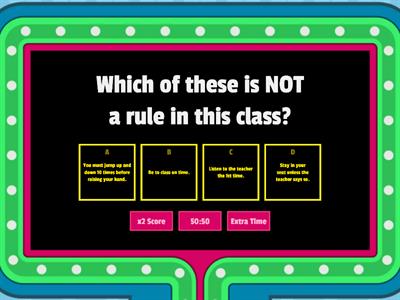 ELL Class Rules and Consequences