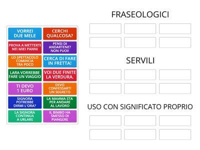 FRASEOLOGICI, SERVILI E NON 