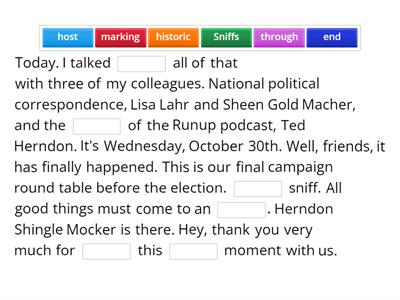 US Election Verbs