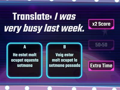 Answer as good as you can and become the master of the verbs!