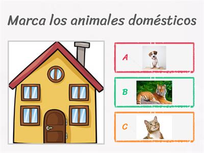 Clasificacion animales de la granja, domesticos y salvajes