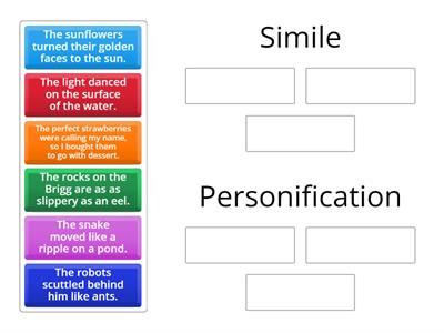 Simile and Personification Sort