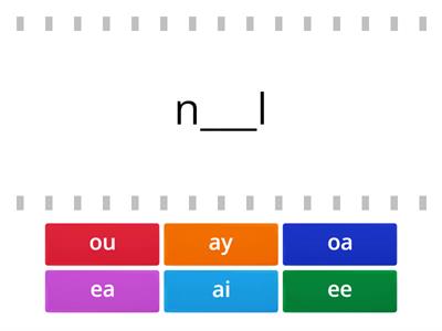 vowel team spell-in-the-blank (ai, ay, ea, ee, oa, ou)
