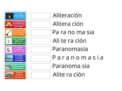 RELACIONA LOS EJEMPLOS SEGÚN SU CLASIFICACIÓN 