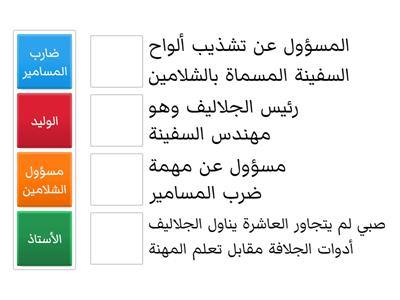 تقييم 2 لدرس من رواد صناعة السفن 