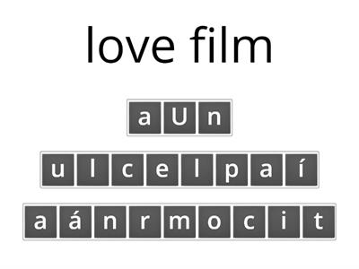 Y9 Spanish - film and adjective anagrams