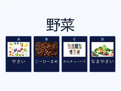 Teste Jlpt N3　食材２　菜・果・豆・缶