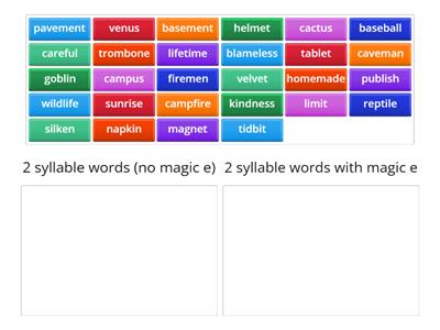 2 syllable magic e vs. no magic e (VCV and VCCV patterns)