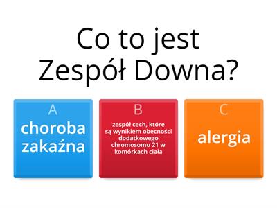 Zespół Downa - quiz