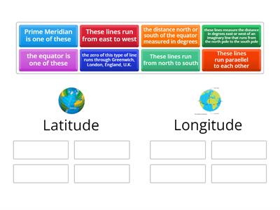 Latitude/Longitude Word Sort