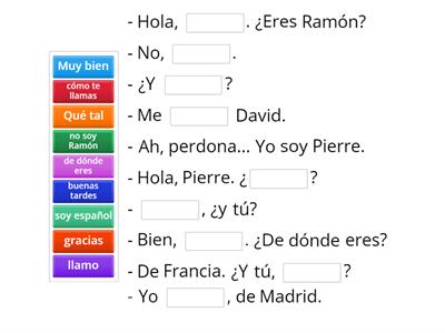 Presentarse en español