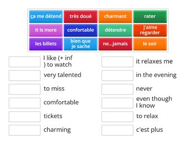 Qu’est-ce que tu aimes regarder dans ton temps libre ? - vocabulary 