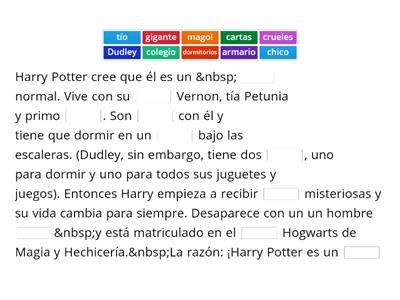 Harry Potter gapfill