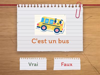 C'est vrai ou c'est faux - les moyens de transport