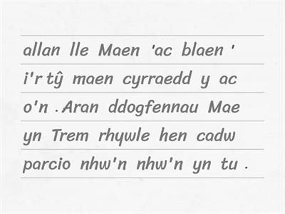 Yr Antur Fawr - Brawddeg mewn trefn - Tudalen 100-102