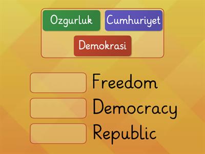 Cumhuriyet, kelime eslestirme