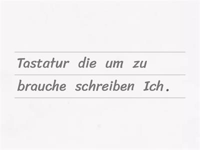 Infinitiv mit zu_word order