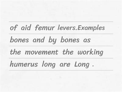 Classification of bones and joints
