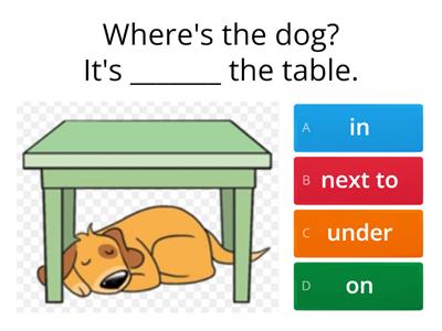 Copia de Level 1 - Prepositions of place 