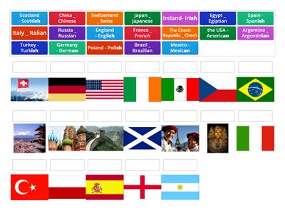 Countries and flags English FIle Elementary 1