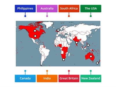 English Speaking Countries - map