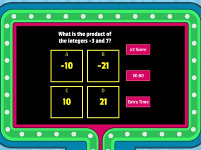 Integers Grade 7 