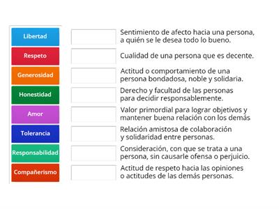 Reconociendo valores