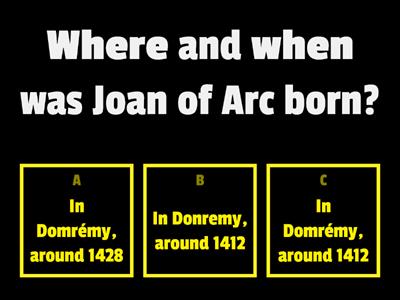 Year 7 - History (Chapter 9.5 : Joan of Arc)