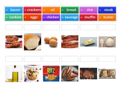  foundations Unit 8 foods -esl/meat, dairy, grain, oils, snacks 