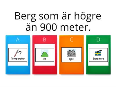 Sveriges natur - Viktiga ord - Test