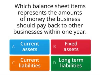 FINAL ACCOUNTS: - Explain Balance Sheet