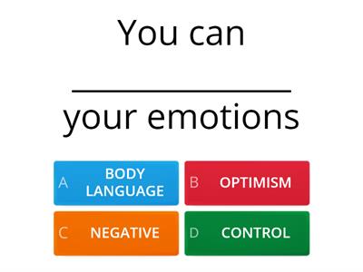 Year 7 - Term 2 - Emotions - Quiz
