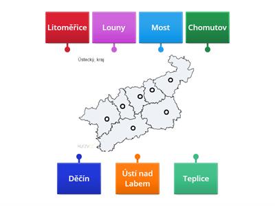 Ústecký kraj - slepá mapa města